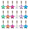 30Pcs 6 Colors Glass European Dangle Charms PALLOY-PH01826-1