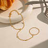 304 Stainless Steel Crystal Rhinestone Geometric Hand Chain Bracelets VG4672-4