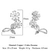 Brass Micro Pave Cubic Zirconia Pendants ZIRC-OY001-48P-2