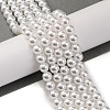 Baking Paint Pearlized Glass Pearl Round Bead Strands PEAR-H019-02B-04-2