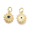 Brass Micro Pave Cubic Zirconia Pendants KK-P187-16D-G-2