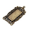 Vintage Tibetan Style Alloy Large Pendant Cabochon Bezel Settings X-TIBEP-M018-129AB-NF-3