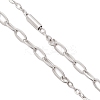 304 Stainless Steel Column Link Paperclip Chain Bracelet Making AJEW-JB01518-3