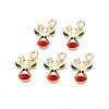 Rack Plating Alloy Enamel Pendants LS-ENAM-N055-132-1