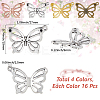 64Pcs 4 Colors Tibetan Style Alloy Hollow Pendants FIND-SC0014-41-2