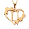 PVD Vacuum Plating 201 Stainless Steel Pendant Necklaces NJEW-R267-02U-G-1