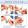 2Pcs 2 Colors Brass Empty Pouch Stone Holder for Keychain KEYC-TA0001-34-4