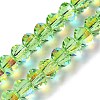 Transparent Electroplate Glass Beads Strands GLAA-Q099-C01-10-1-1