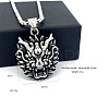 Vintage Punk 304 Stainless Steel Dragon Head Pendant Necklaces for Men WI9275-7