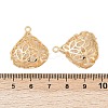Brass with Clear Cubic Zirconia Pendants KK-G532-22G-3