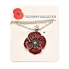 Alloy Poppy Flower Pendant Necklaces LS-NJEW-B080-02P-3