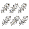 6Pcs Glass and Alloy DIY Clothing Accessories DIY-FG0008-13A-1