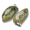 Natural Prehnite Pointed Pendants G-M405-07P-02-2