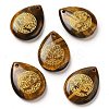 Natural Tiger Eye Drop Pendants G-C158-01B-1