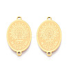 Religion 201 Stainless Steel Oval with Virgin Links Connector Charms STAS-T073-53C-G-1