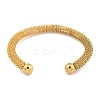 Ion Plating(IP) Hollowed 304 Stainless Steel Cuff Bangles for Women Men BJEW-P331-13G-3