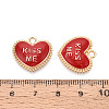 Valentine's Day Alloy Enamel Pendants ENAM-T024-16A-G-2