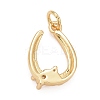 Rack Plating Brass Clear Cubic Zirconia Pendants KK-M229-30G-2