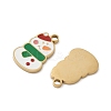 Christmas 304 Stainless Steel Enamel Pendants STAS-Z093-08V-G-2