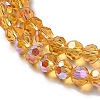 Electroplate Transparent Glass Beads Strands EGLA-A035-T3mm-L17-3