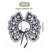 Detachable Fibre Lady's Flower Pattern Embroidered False Collars AJEW-WH0347-09-2
