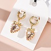 Brass Micro Pave Cubic Zirconia Hoop Earrings EJEW-R016-23G-3