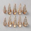 Alloy Rhinestone Women Finger Nail Rings RJEW-WH0002-24KCG-1