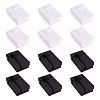 12Pcs 2 Colors Rectangle Paper Jewelry Gift Boxes with Bowknot CON-TA0001-17-2
