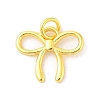925 Sterling Silver Bowknot Charms with Jump Rings & 925 Stamp STER-P059-02A-G-1