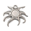 304 Stainless Steel Pendant Cabochon Settings STAS-H477-03C-P-1