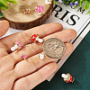 8Pcs 4 Styles Real 18K Gold Plated Rack Plating Brass Enamel Charms FIND-TA0006-02-6