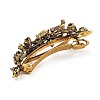 Flower Alloy Rhinestone Hair Barrettes PHAR-S604-01AG-04-2