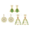 3 Pairs Brass Stud Earring & 304 Stainless Steel Leverback Earring Sets EJEW-MZ00496-2