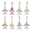 8Pcs 8 Colors Wedding Season Angel Glass Pearl & Acrylic Pendant Decorations HJEW-JM01919-1
