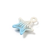 Spray Painted Alloy Pendants PALLOY-S038-05A-2