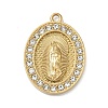 304 Stainless Steel & Rhinestone Pendants STAS-G371-09E-01G-1