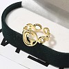 Brass Open Cuff Rings for Women RJEW-K289-01G-G-2