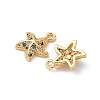 Brass Micro Pave Cubic Zirconia Charms KK-C099-01B-G-2