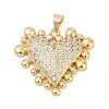Brass Micro Pave Cubic Zirconia Pendants KK-A241-07G-1