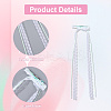 8Pcs 4 Colors Lace Bowknot Polyester Alligator Hair Clips PHAR-CY0001-01-5