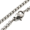Non-Tarnish 201 Stainless Steel Pendant Necklaces NJEW-H030-02P-3