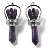 Natural Amethyst Pointed Big Pendants KK-H491-01P-04-1