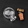 Round Glass Bottle Pendants for Bead Containers X-PALLOY-JF00168-04-2