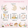 20Pcs 10 Style Rack Plating Alloy Enamel Pendants ENAM-SC0003-25-2