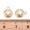 Brass Pave Cubic Zirconia Pendants KK-T071-41G-3