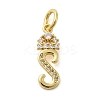 Brass Micro Pave Cubic Zirconia Pendants KK-M273-01G-S-1