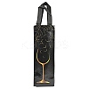 Non-Woven Reusable Folding Wine Bottle Gift Bags with Handle ABAG-C012-06-3
