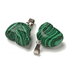 Synthetic Malachite Pendants G-Z067-02P-12-3