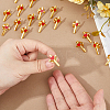 24Pcs Cross with Heart Alloy Enamel Lapel Pin Backs for Backpack Clothes JEWB-FG0001-59G-8