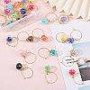 30Pcs 15 Colors Glass Ball with Star Glitter Sequins inside Wine Glass Charms AJEW-GL00001-4